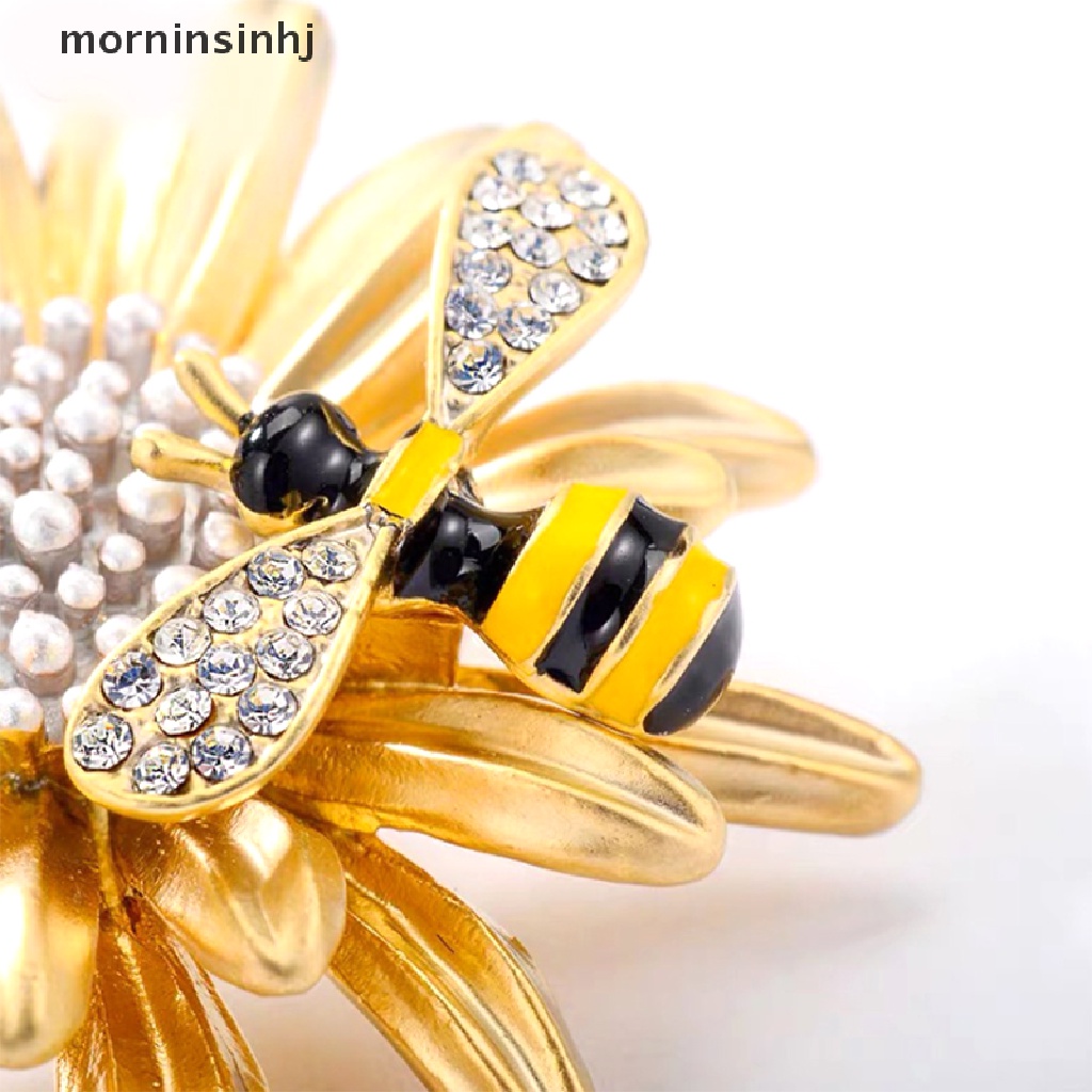 Mornin Bros Pin Bentuk Bunga Daisylebah Untuk Aksesoris Fashion Wanita