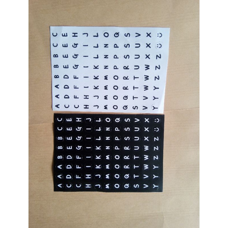 

Stiker Huruf Abjad Kertas Matte Alphabet 14x10cm