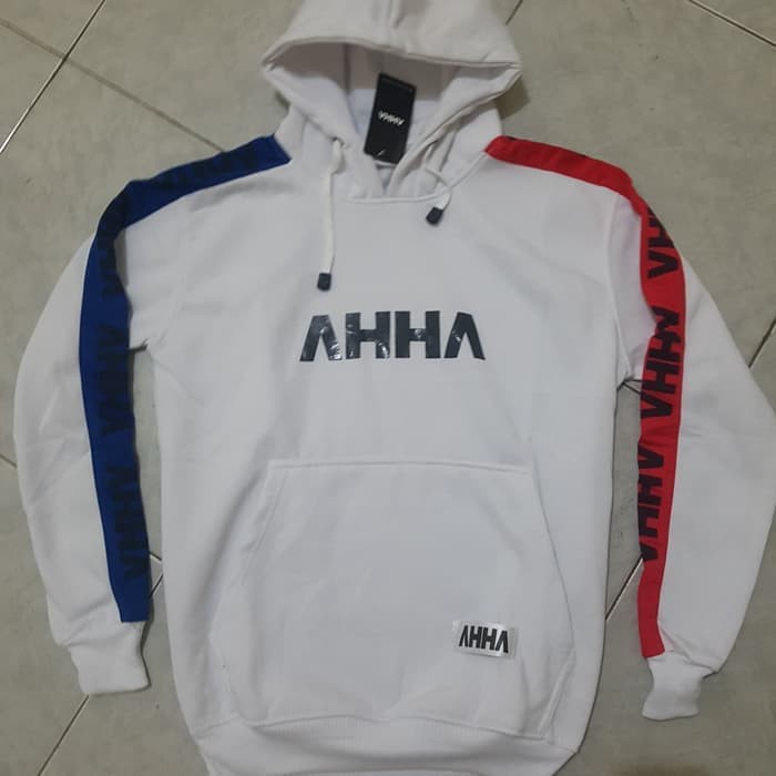 keren Jaket Sweater Hoodie AHHA PUTIH / Jaket Hoodie AHHA Limited Premium