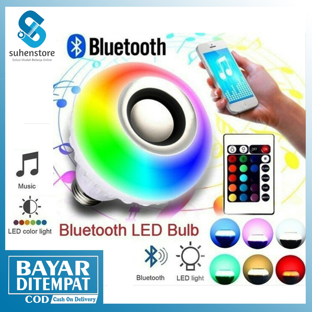 Lampu Speaker - Lampu Speaker Bohlam Berubah Warna - Speaker BT