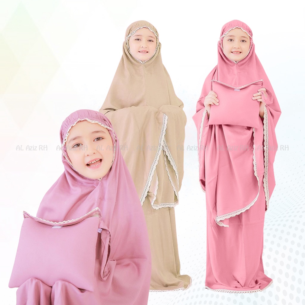 Mukena Katun Premium Adem Anak 1 2 3 4 5 6 7 Tahun