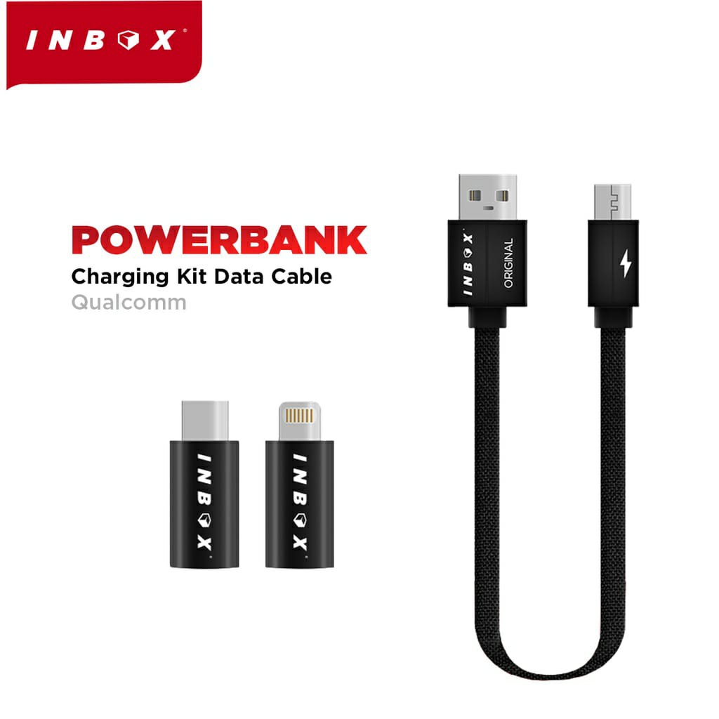 Inbox Powerbank Charging Kit Qualcomm Data Cable Micro