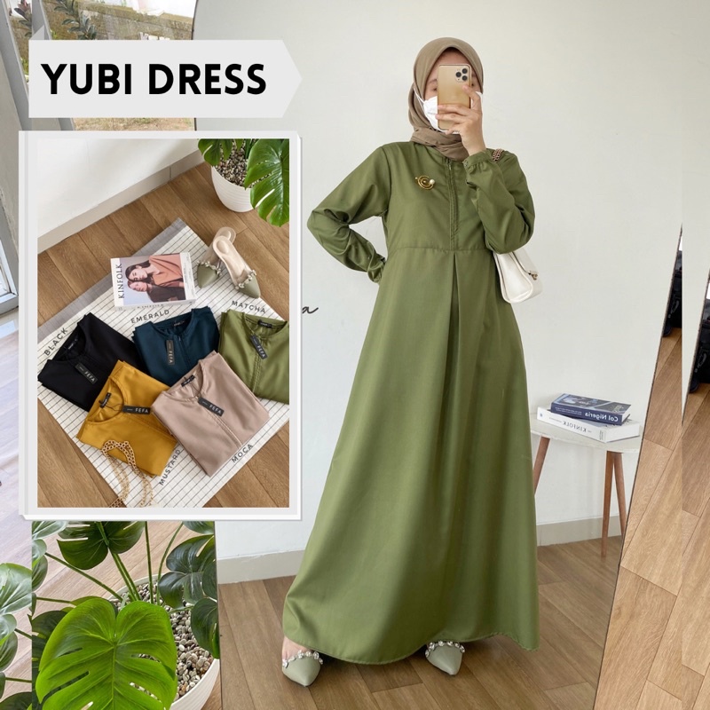 GAMIS POLOS BAHAN TOYOBO - YUBI DRESS by FEFA STYLE