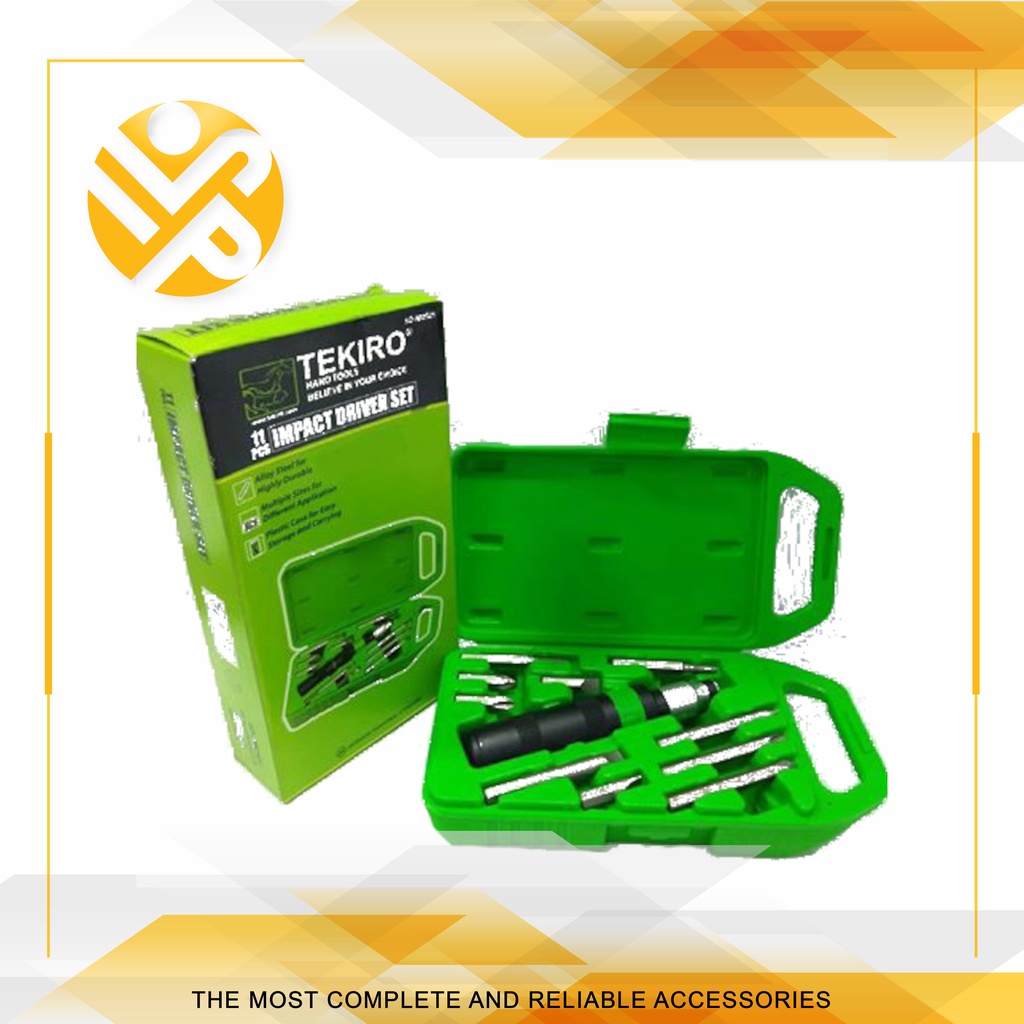 TEKIRO Obeng Ketok / Obeng Tumbuk Set 11 Pcs / Impact Driver Set 11Pcs