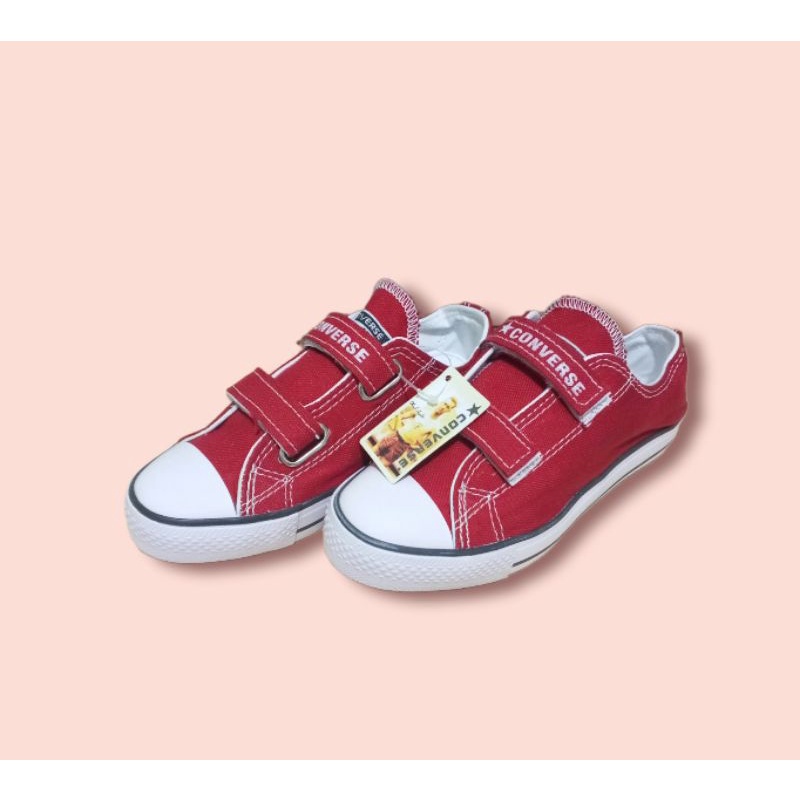 SEPATU SNEAKERS ANAK PEREMPUAN CONVERSE ALLSTAR VELCRO DAN TALI COD (Bayar di Tempat)