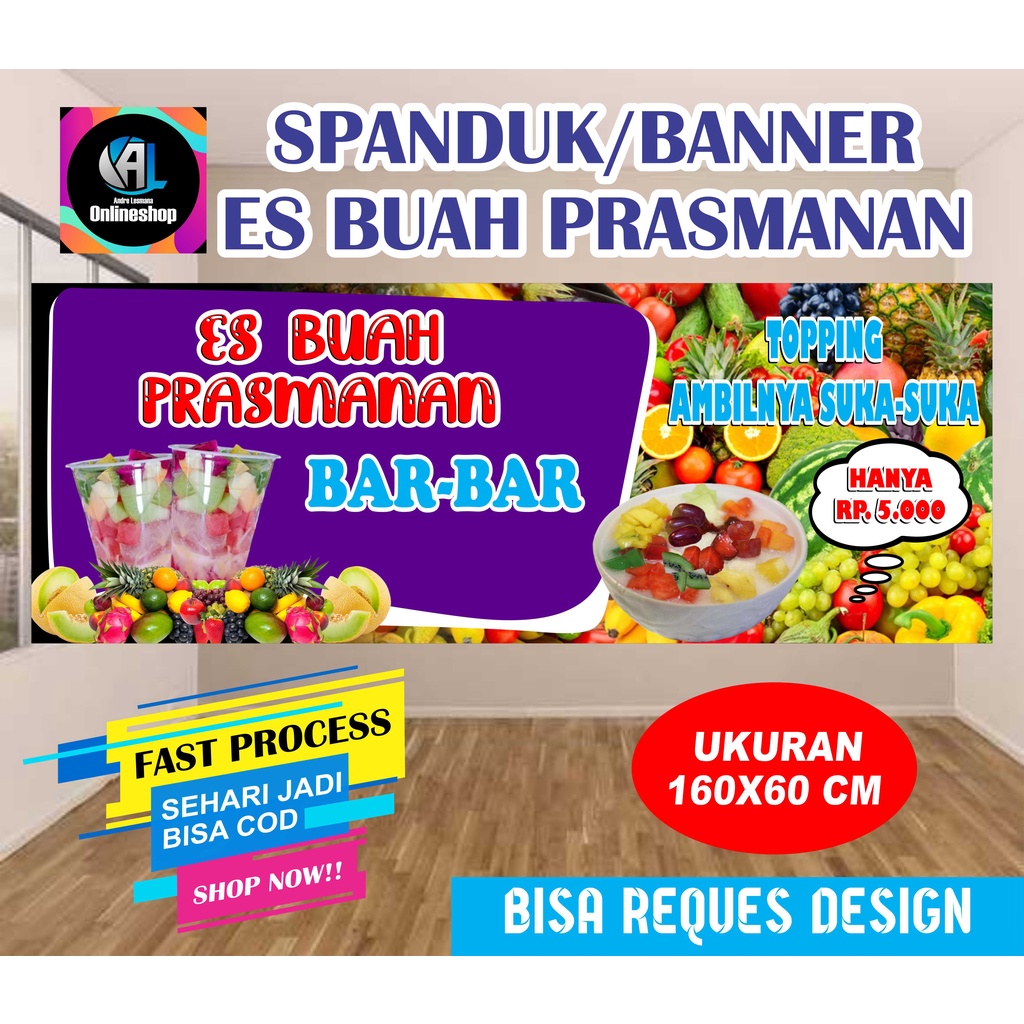 Spanduk Banner Es Buah Prasmanan New