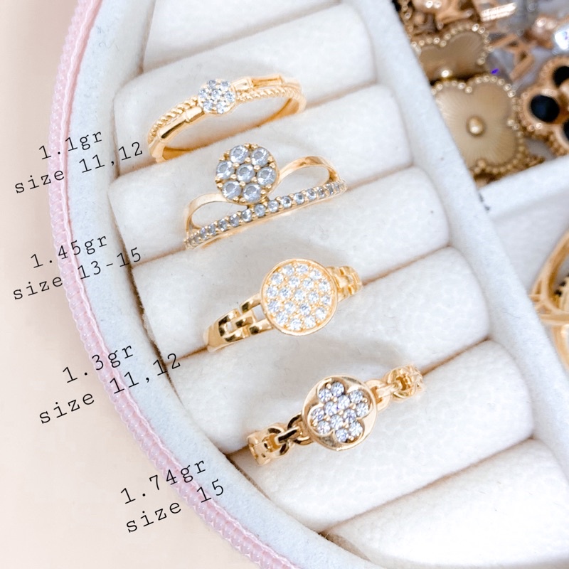 Cincin Emas Asli Korean Terbaru Ayu Gold Kadar 375