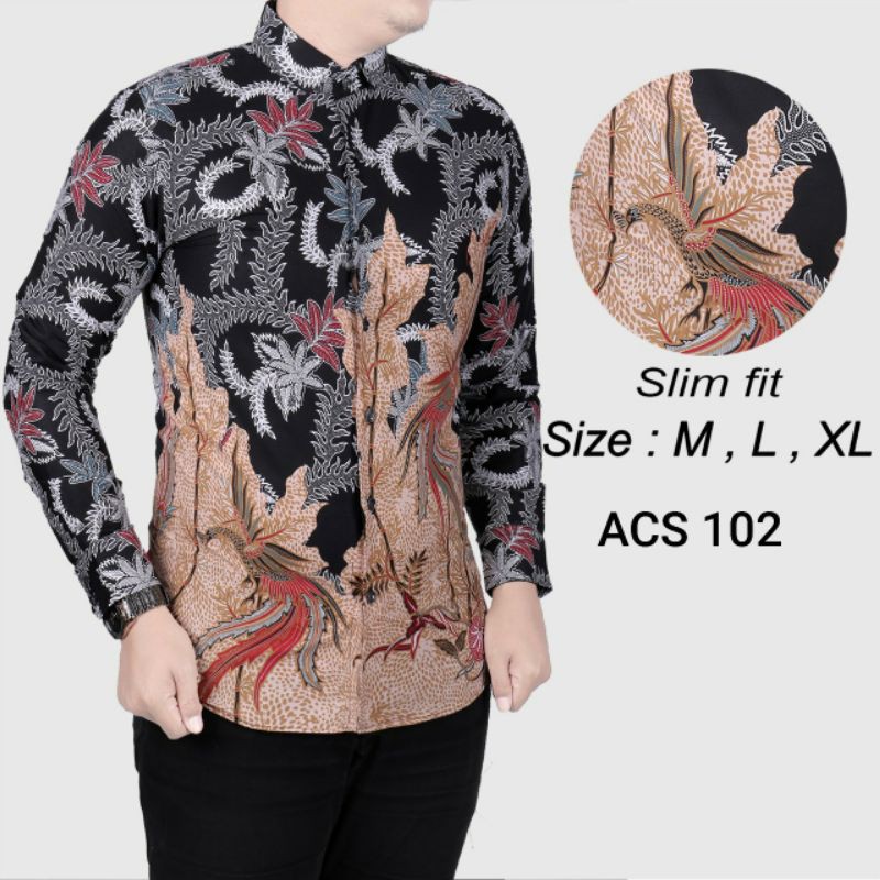 BAJU BATIK PRIA SLIM FIT MODERN ELEGAN KEMEJA BATIK PRIA SLIM FIT KATUN PREMIUM CBL949