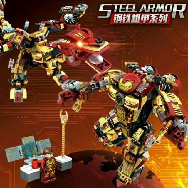 Brick hulkbuster ironman mk42 sembo 60021 - lego compatible