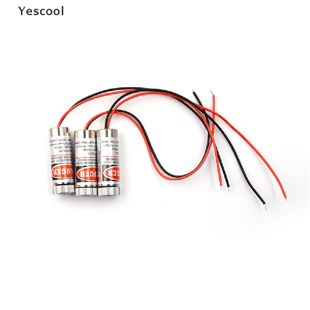 Yescool 650nm 5mW Red Point / Line / Cross Laser Module Head Glass Lens Focusable .