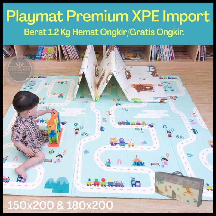Playmat Premium Bahan Xpe | 150X200Cm | Tikar Lipat Import Xpe - Random 150X200