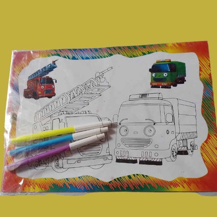 Buku Mewarnai Anak Bus