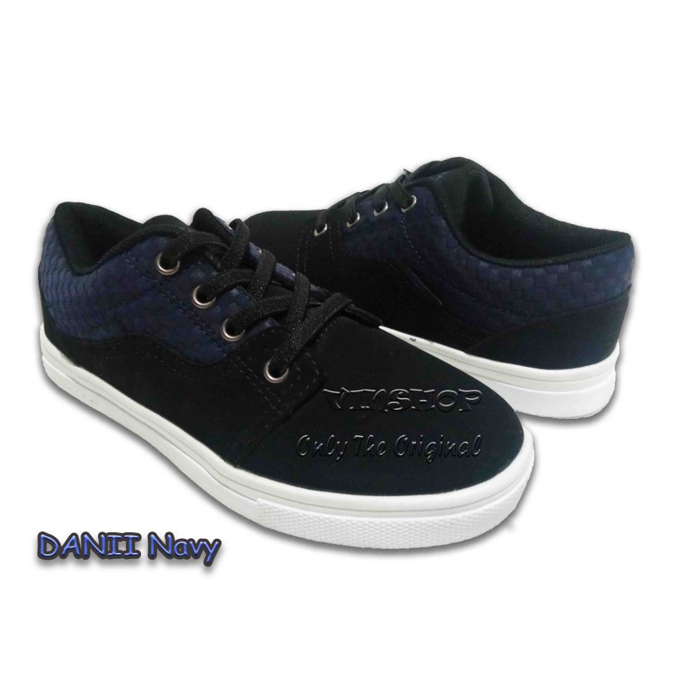Original Sepatu Anak Laki-Laki AIRWALK JARRI Jr Boys. BLACK.NAVY Slip On