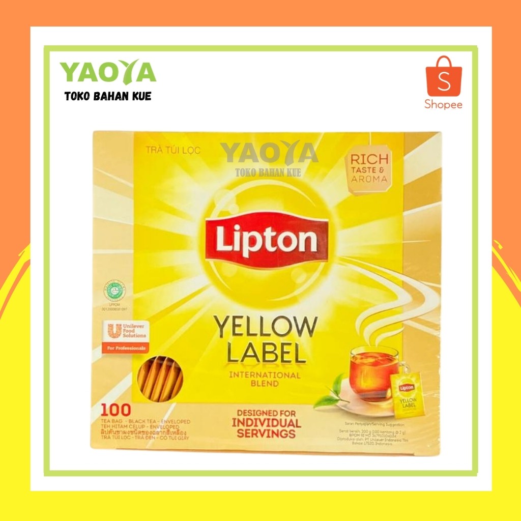 

LIPTON TEA BAG YELLOW LABEL 100's W/ENVELOPES
