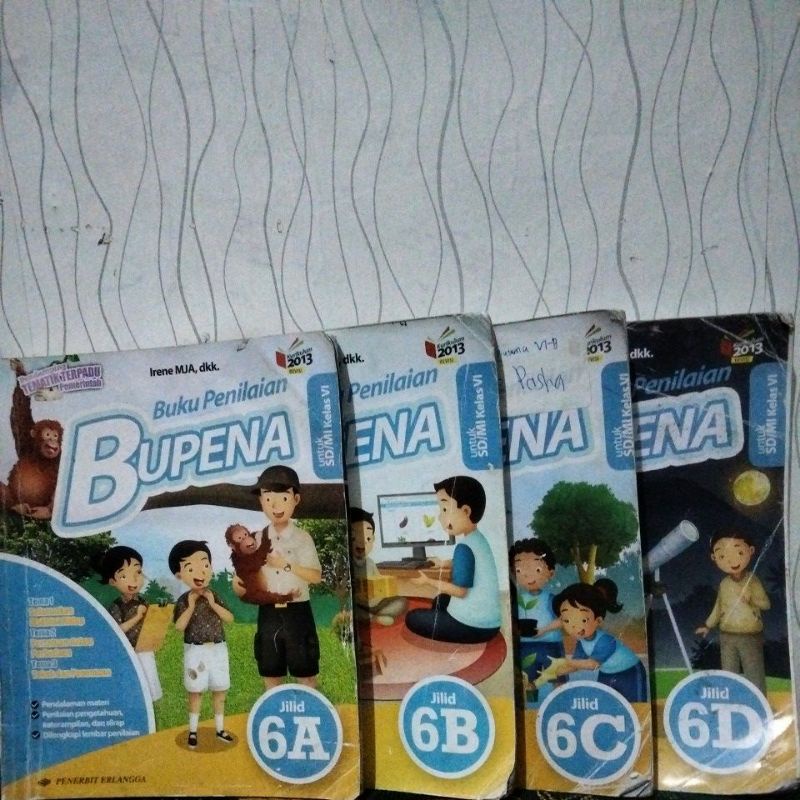 Buku Bupena 6A, 6B, 6C, 6D kelas 6 SD Erlangga (Bekas)
