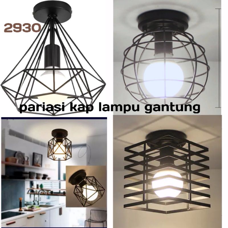 kap lampu gantung plafon interior vitage minimalis dekorasi ruang