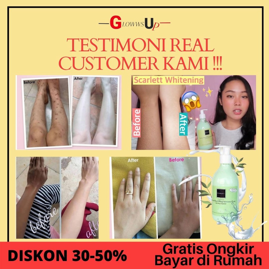 SCARLETT BODY LOTION FANTASIA 300ML - LOTION BODY WHITENING PEMUTIH BADAN PERMANEN