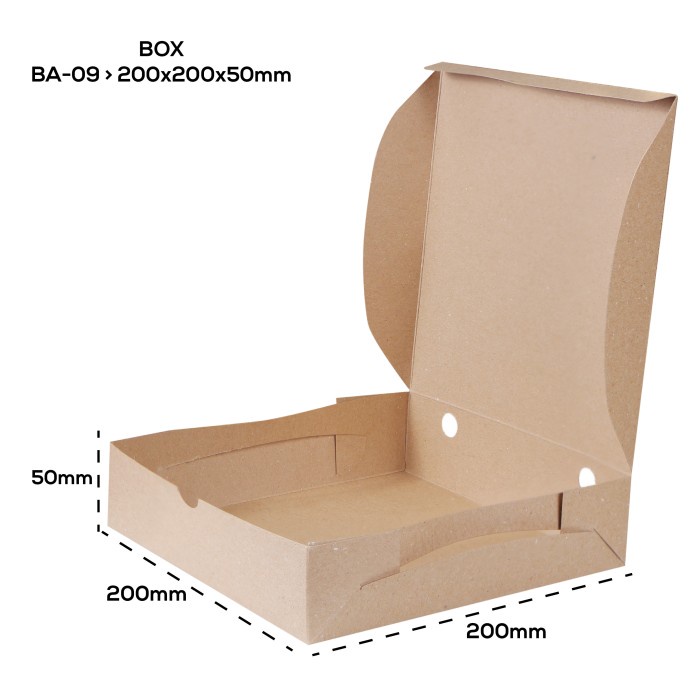 KARDUS BOX PIZZA / ROTI / KUE 20x20x5 LAMINASI - KRAFT PAPER