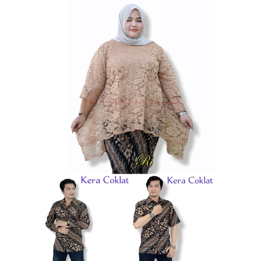 BEST SELLER COUPLE‼️ BISA BEDA SIZE ‼️ COMBO HEMAT COUPLE JUMBO XXXLD 130 cm - KEBAYA COUPLE PASANGA
