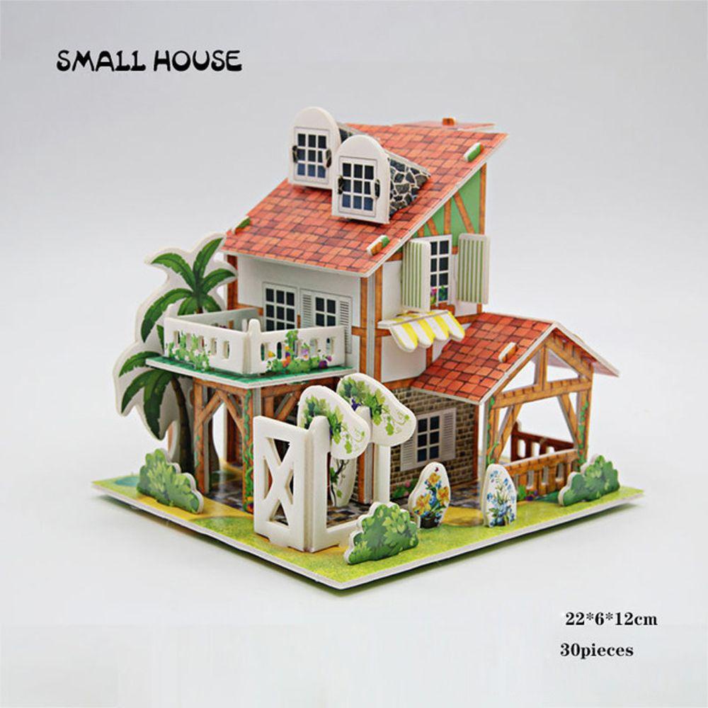 Needway 3D Stereo Puzzle Mainan Anak Model Mainan Anak Puzzle Mainan Merakit Mainan Model Rumah Mainan Edukasi Model Bangunan Mainan Model Bangunan