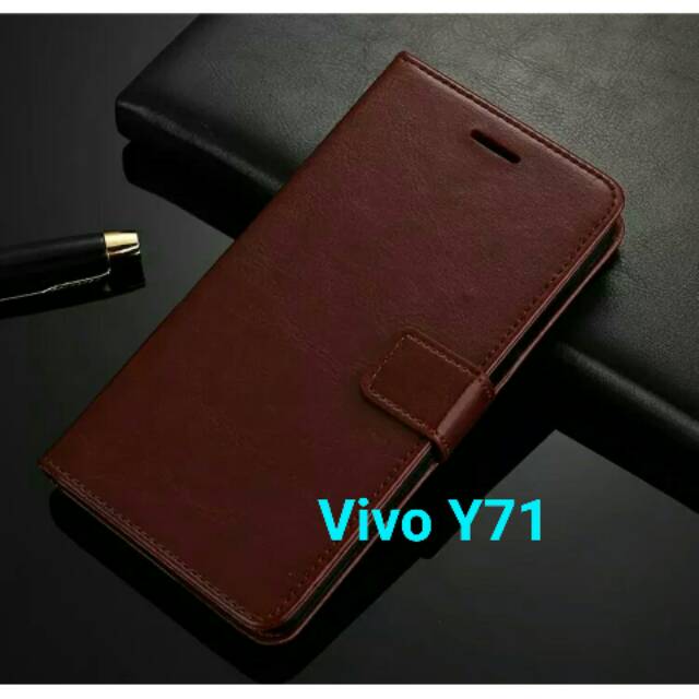 Flip Cover Vivo Y71 VivoY71 (tanpa Fingerprint) Wallet Leather Case