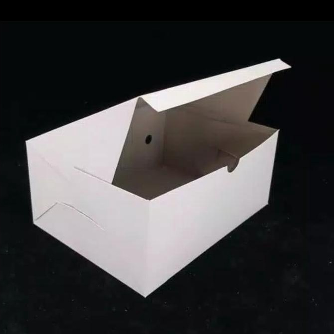 100lbr Dus Kotak Box Snack Kue Polos 12X12 12X14 12X16 Kardus Putih