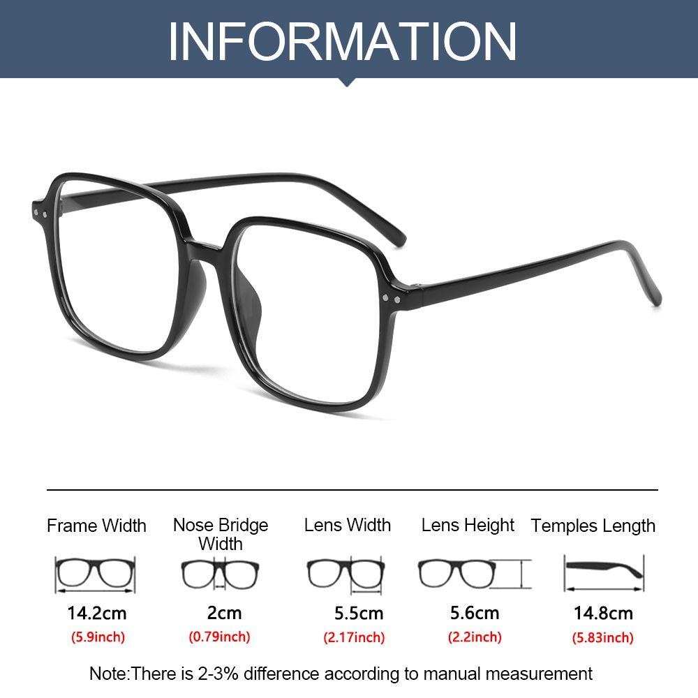 Lily Myopia Glasses -1.0~-4.0 Kacamata Optik Bingkai Persegi Ultralight Definisi Tinggi