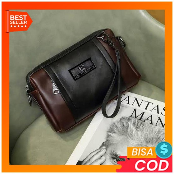 Dompet Pendek Casual Lipat Planet Ocean Dpo 333780 Brown Original Pennay Clucth Bag - Tas Tangan Kul