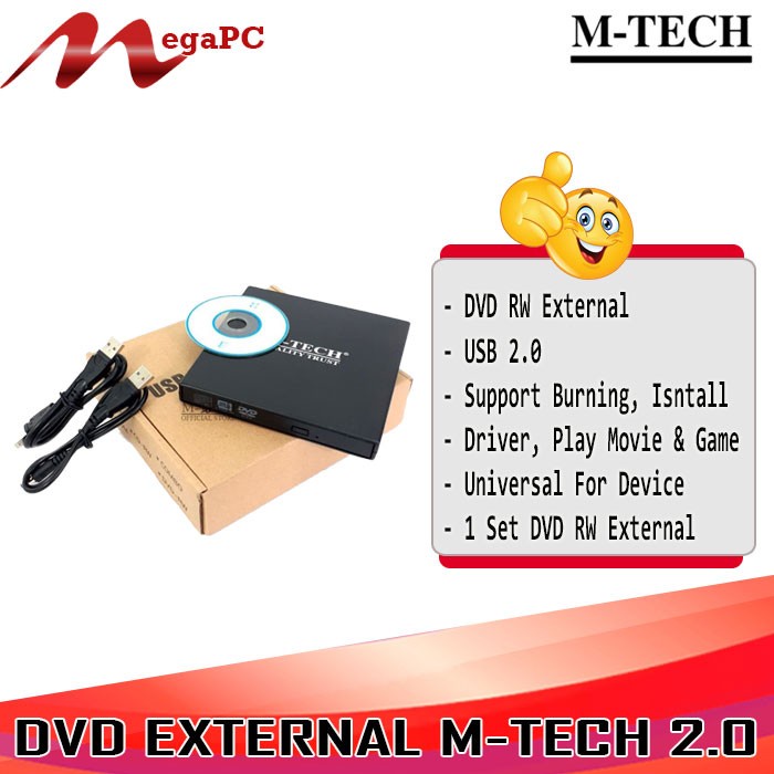 DVD External M-tech USB 2.0