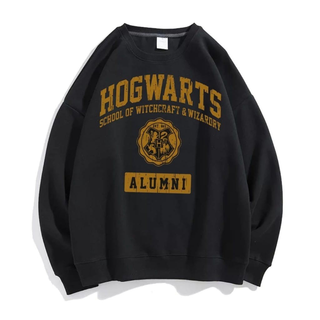 Hogwarts Alumni Sweater - Allsize - Bahan Fleece tebal dan lembut - Outfit Wanita Dan Pria