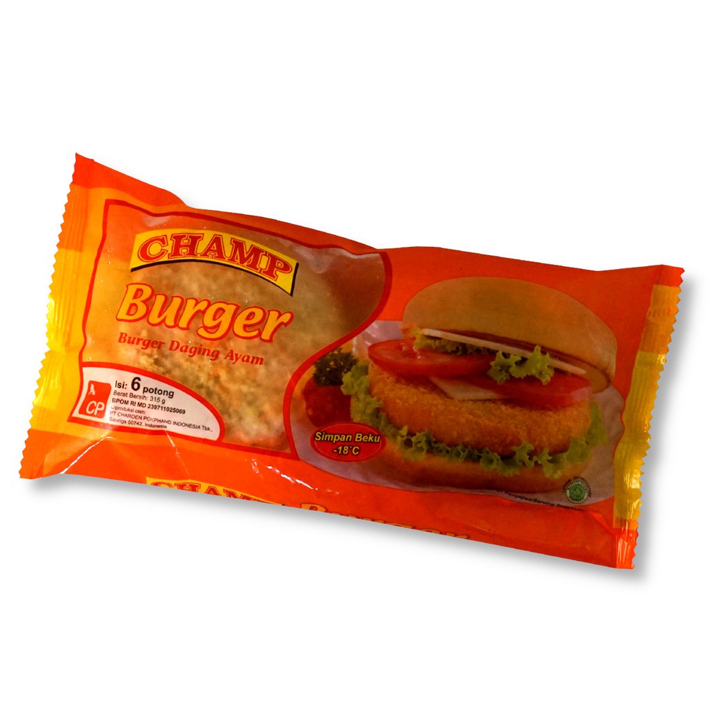 Daging Burger Champ Ayam Premium isi 6 Pcs