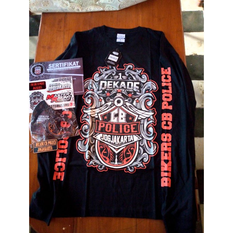 Merchandise CB POLICE KAOS LENGAN PANJANG CB POLICE KAOS CB KAOS ACARA CB KAOS CB MURAH KAOS KEREN