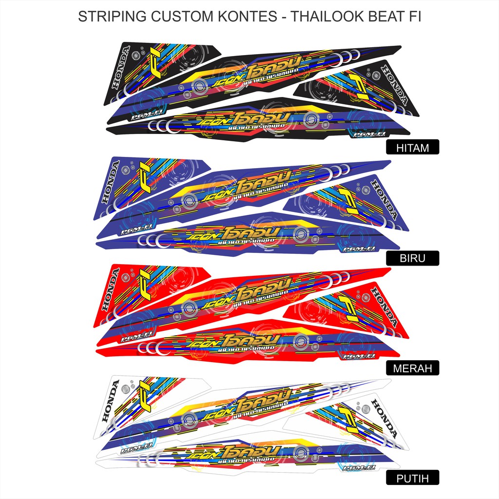 Striping Custom KONTES BEAT FI THAILOOK ICON Shopee Indonesia