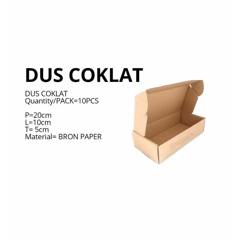 

DUS COKELAT CORRUGATED UK 10 X 20 X 5CM ISI 10PCS