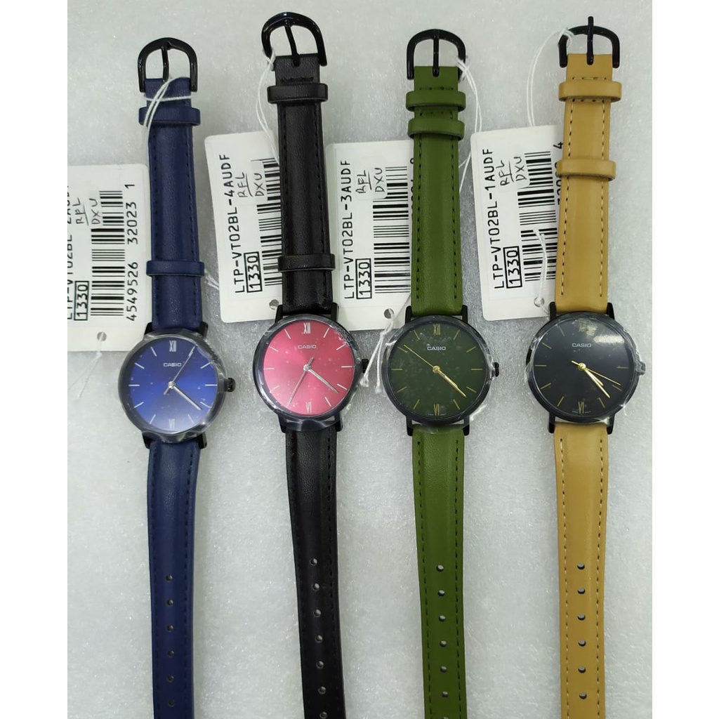 Jam Tangan Casio Wanita Analog Original LTP-VT02BL-2AUDF/ ltp-vt02bl-4audf / ltp-vt02bl-3audf / ltp-vt02bl-1audf