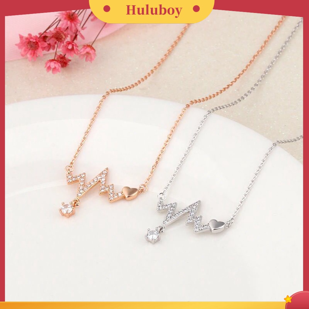 Hu Hu Hu Hu Hu Alat Bantu Pasang Kacamata♡ Kalung Wanita Dengan Liontin Bentuk Hati Bahan Alloy Untuk Pesta