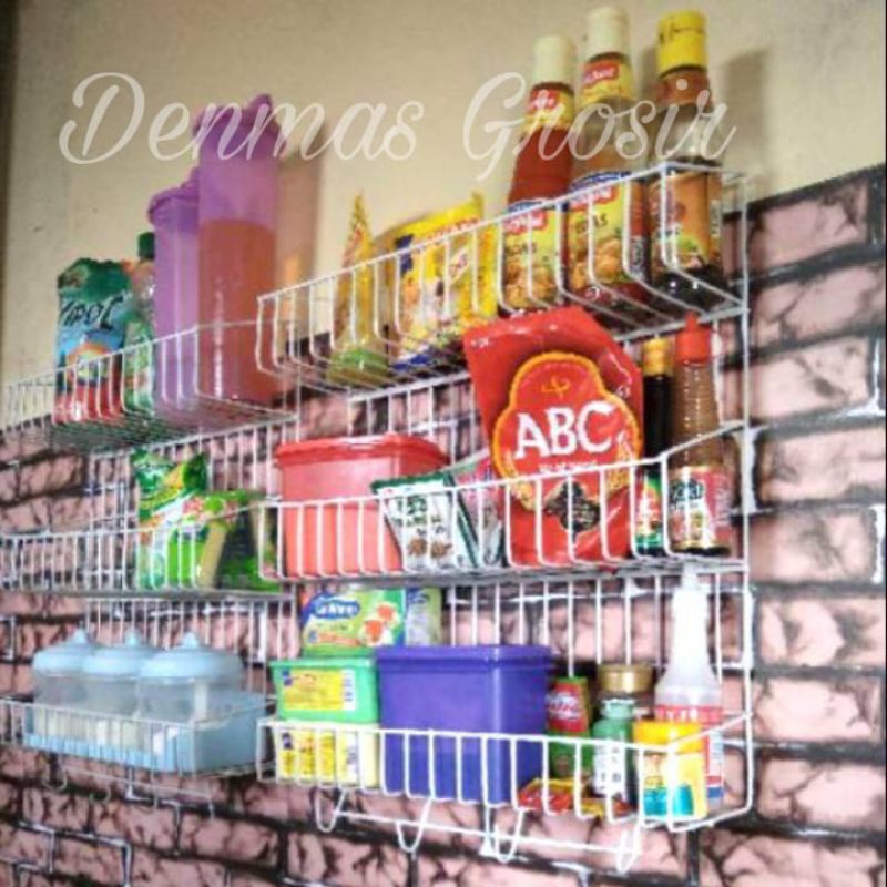 (COD)Rak botol susun 3/Rak Bumbu Jumbo/Rak Dapur Murah