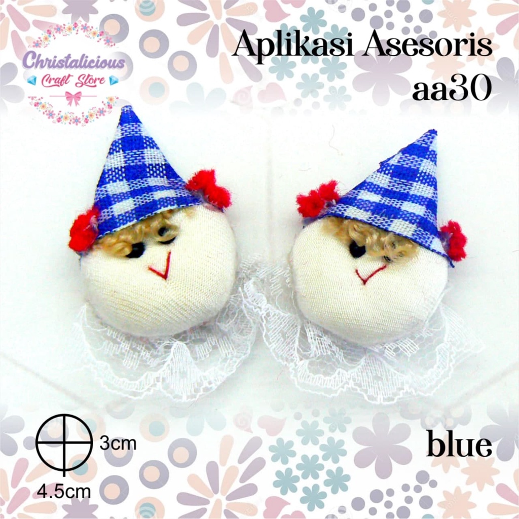 Aplikasi boneka bahan craft, aplikasi kepala boneka kecil