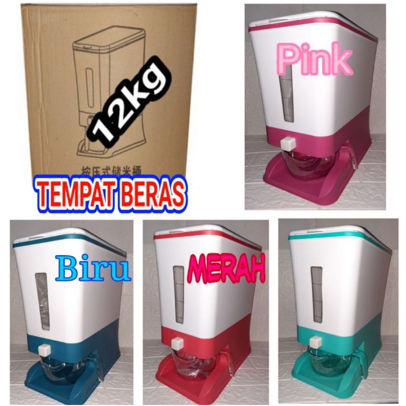 Jual DISPENSER BERAS 10KG TEMPAT BERAS 12LITER Shopee Indonesia