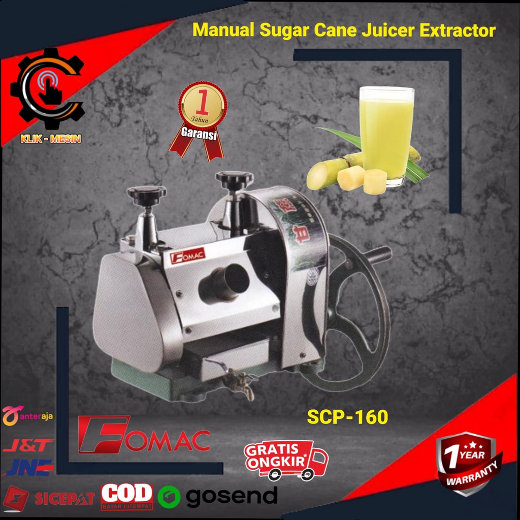 Mesin Giling Tebu Manual/ Sugar Cane Juicer SCP-160 Fomac