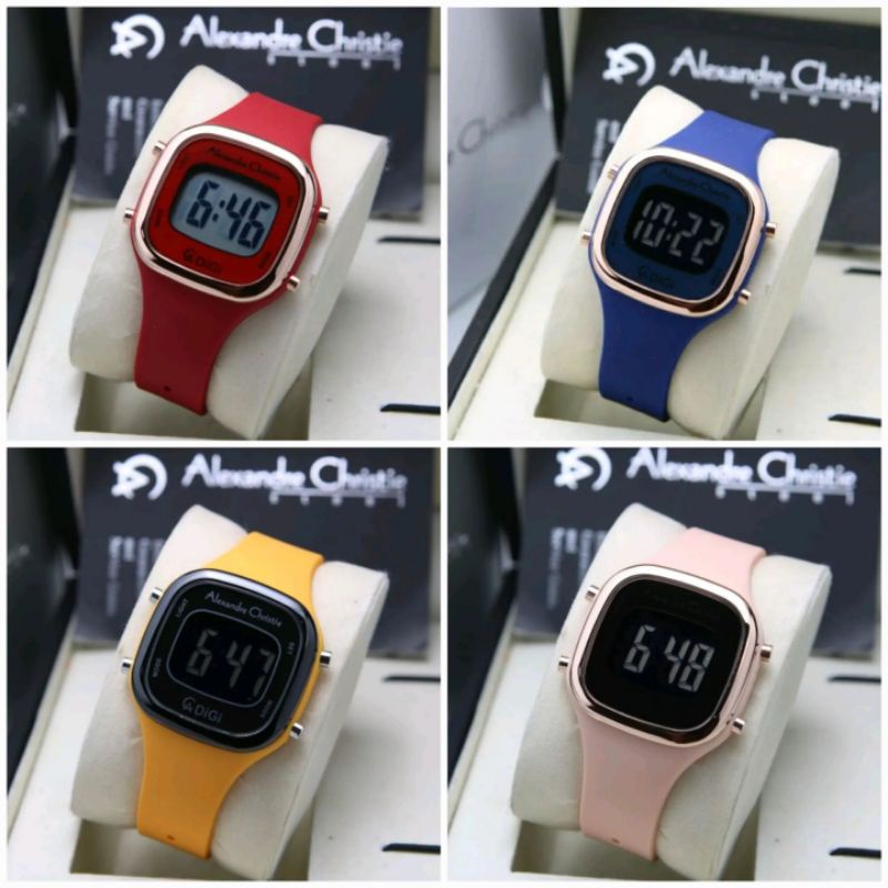 JAM TANGAN WANITA ALEXANDRE CHRISTIE AC 9336 / AC9336 RUBBER ORIGINAL