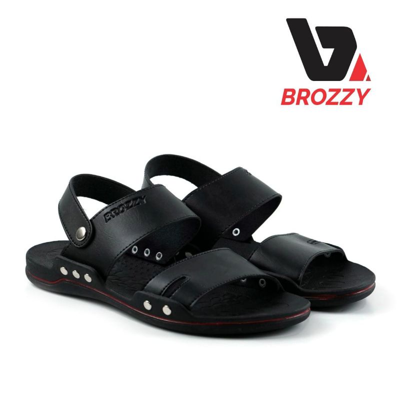 sandal kulit pria BROZZY B04/ japan casual style/TERBARU