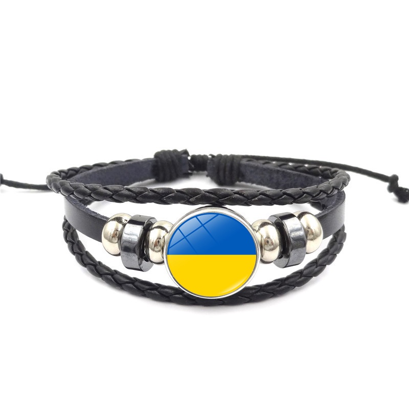 Perhiasan Gelang Tangan Desain Bunga Matahari Gaya Ukrainian Untuk Pria Dan Wanita