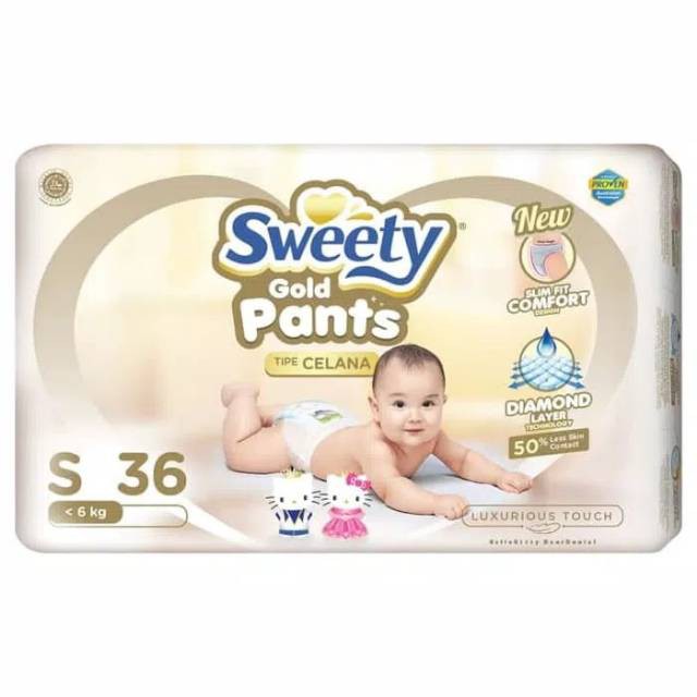 Sweety Gold Pants - S36 Popok Bayi