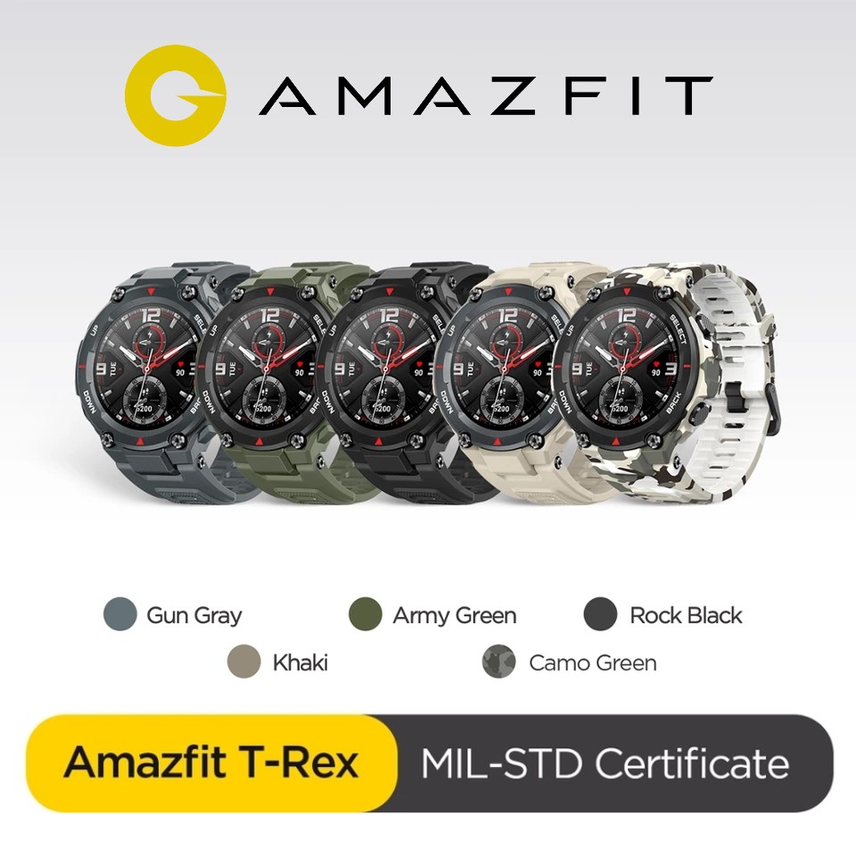 Amazfit T-REX GPS Military STD Smartwatch Amazfit TRex AMOLED Display Waterproof Smart watch