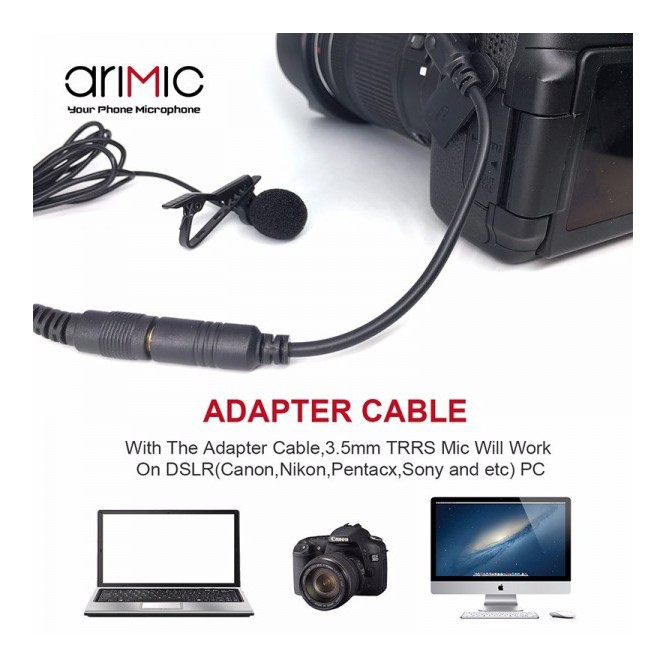 Ulanzi Arimic 1.5M Clip-on Lavalier Lapel Microphone