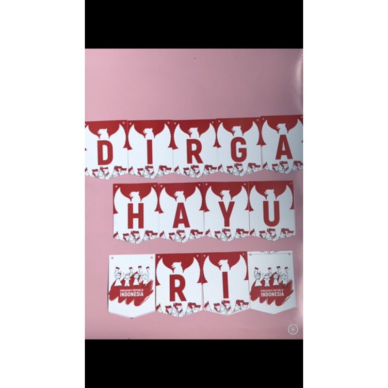 Banner dirgahayu / Banner Kemerdekaan Indonesia 17 agustus / Bendera Dirgahayu Agustus