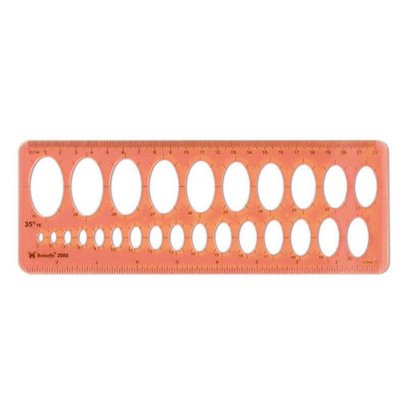 

Butterfly Penggaris Elip BT-2080 - Penggaris Bentuk Elip