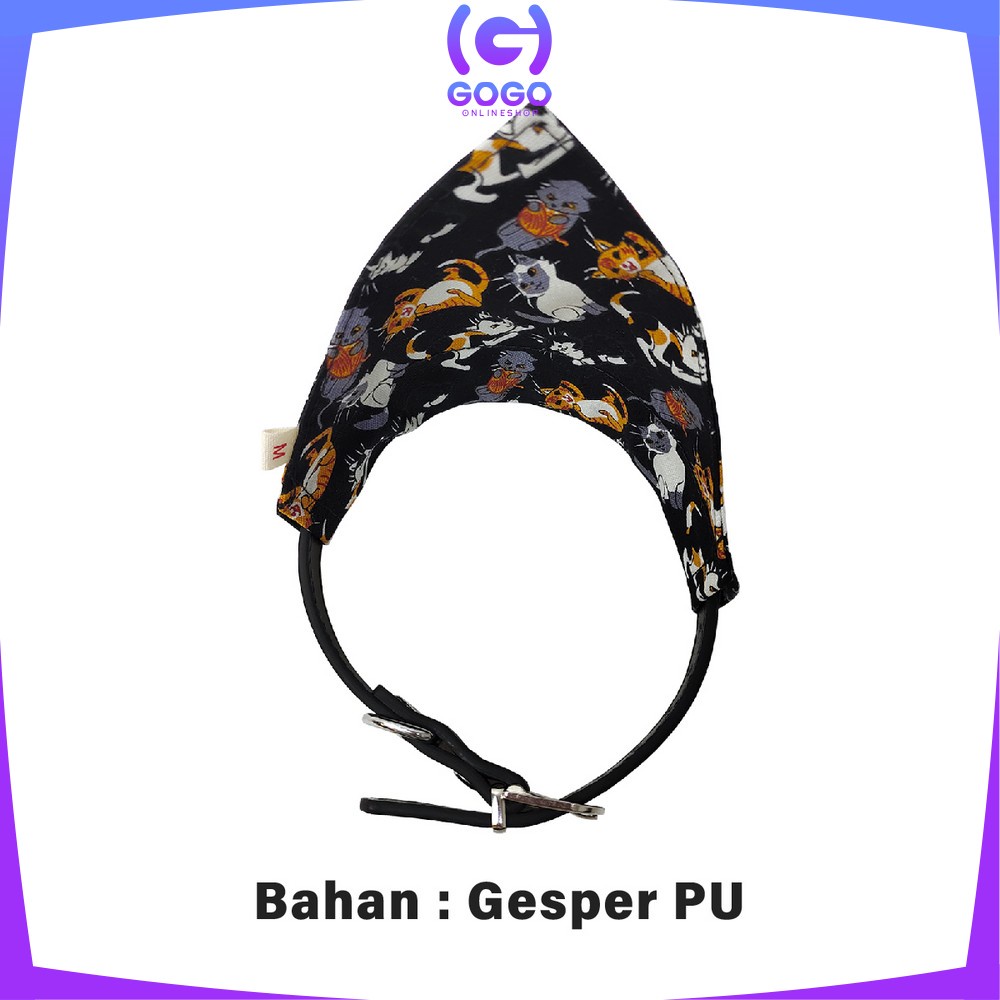 GOGO-C568 Kalung Bandana Slayer Kucing Anjing Motif Syal Segitiga / Kalung Scarf Anjing Kucing Kelinci Aksesoris Hewan Peliharaan