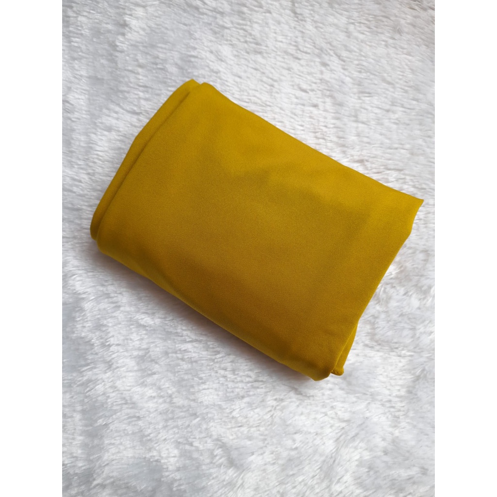 Jilbab ZHADIAH L Hijab Kerudung Bergo Tali Instan Terbaru Khimar Spandek Non Pad Murah-Lemon